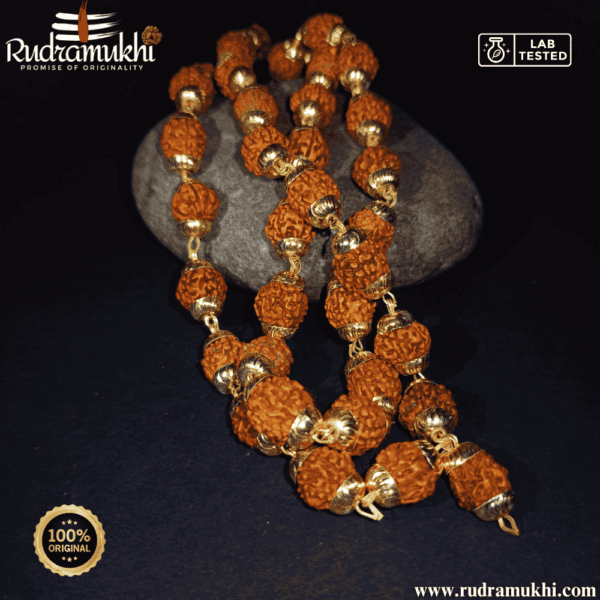 golden-plating-cap-rudraksha-mala
