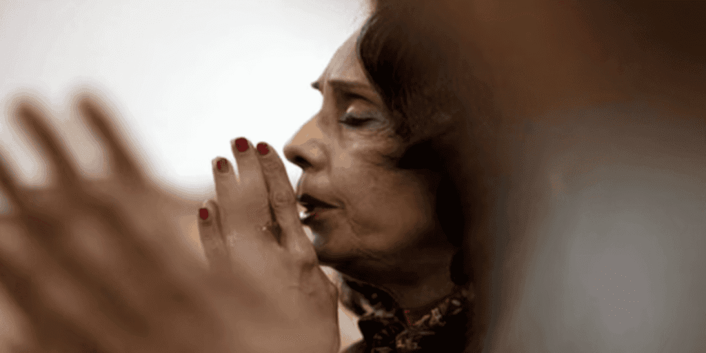 women chanting