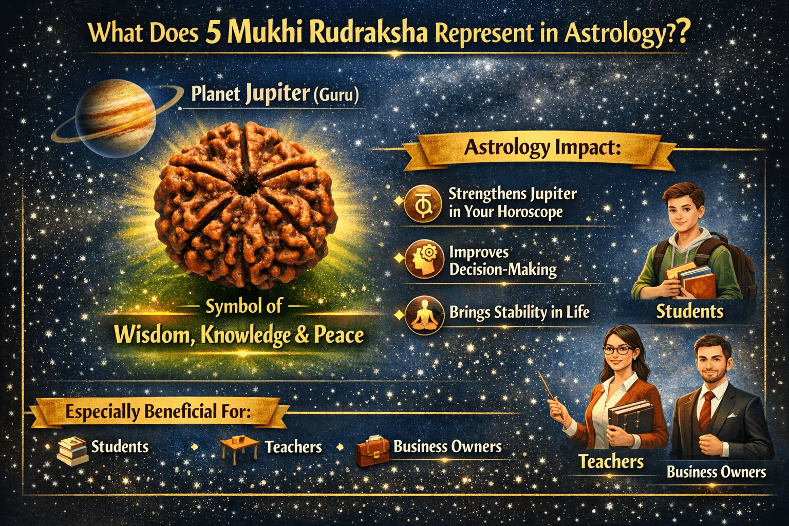 5-mukhi-rudraksha-astrology-jupiter-benefits-wisdom-knowledge