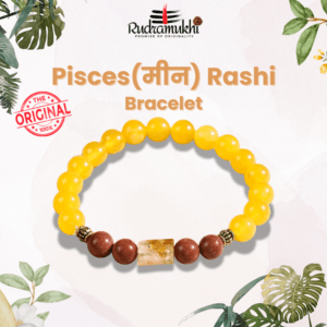 Pisces meen rashi bracelet made with semi precious stones for zodiac energy