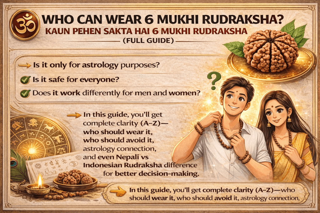 who can wear 6 mukhi rudraksha benefits for men and women astrology guide nepali vs indonesian comparison