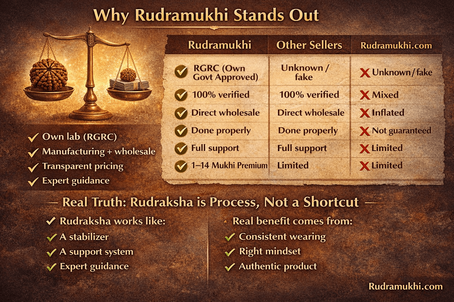 rudramukhi vs other rudraksha sellers comparison lab certification authenticity price and trust factors