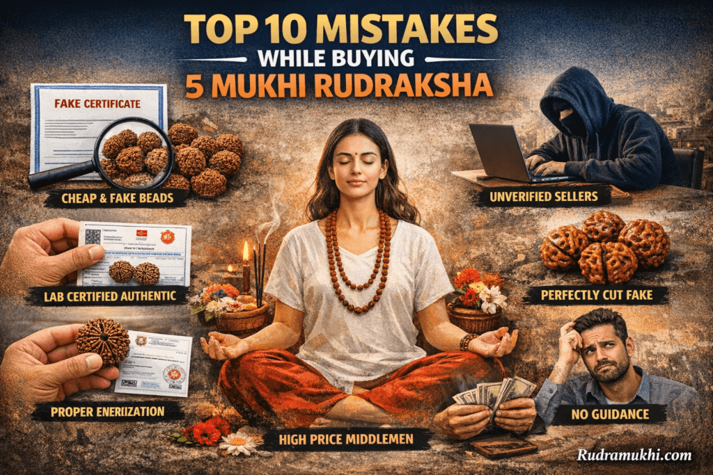 top mistakes while buying 5 mukhi rudraksha including fake beads certification and wrong buying decisions